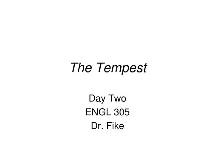 the tempest