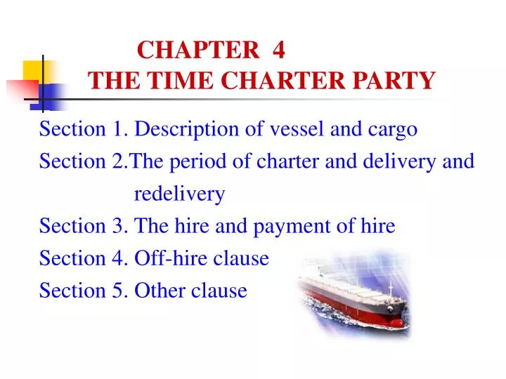chapter 4 the time charter party
