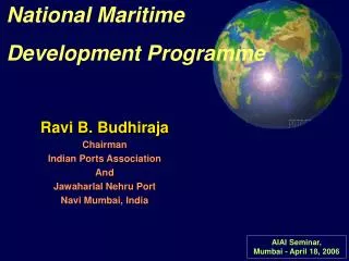 National Maritime Development Programme