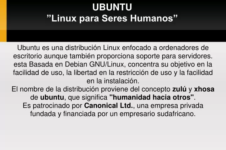 ubuntu linux para seres humanos