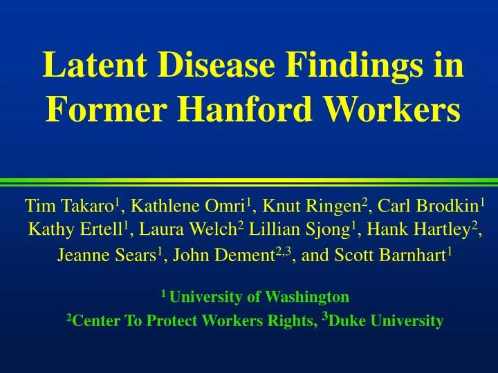 latent disease findings in former hanford workers