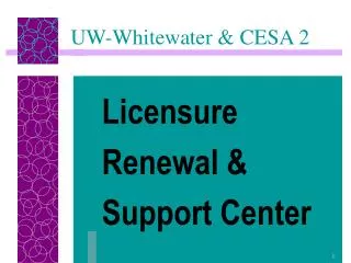 UW-Whitewater &amp; CESA 2