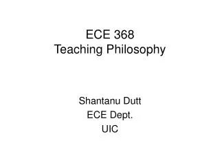 ECE 368 Teaching Philosophy