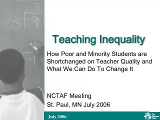 Teaching Inequality