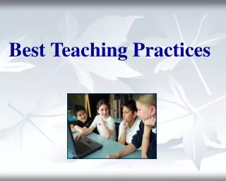 Best Teaching Practices