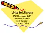 Links to Literacy - slide 1