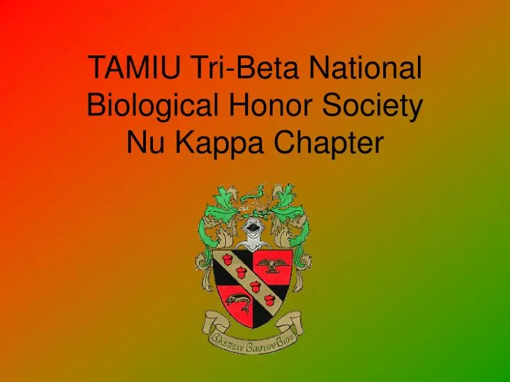 tamiu tri beta national biological honor society nu kappa chapter
