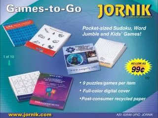 Pocket-sized Sudoku, Word Jumble and Kids’ Games!