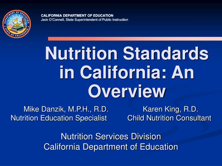 nutrition standards in california an overview