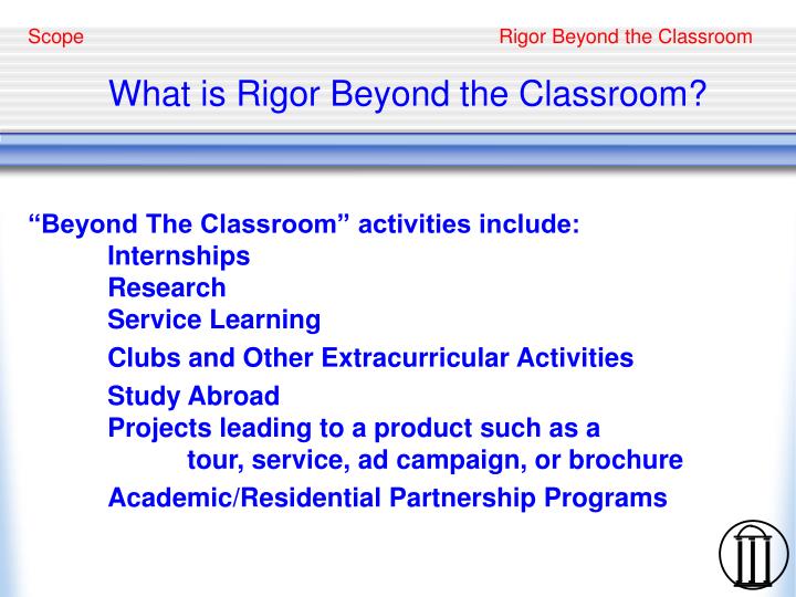 what is rigor beyond the classroom