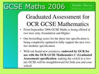 Graduated Assessment for OCR GCSE Mathematics