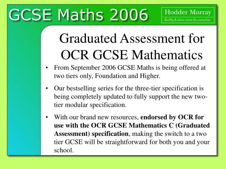 graduated assessment for ocr gcse mathematics