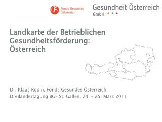 Landkarte der Betrieblichen Gesundheitsförderung: Österreich