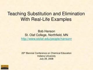 Teaching Substitution and Elimination With Real-Life Examples