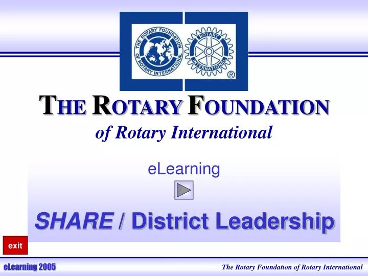 t he r otary f oundation of rotary international