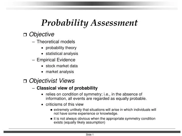 probability assessment