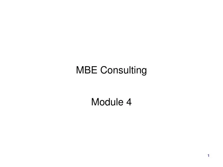 mbe consulting