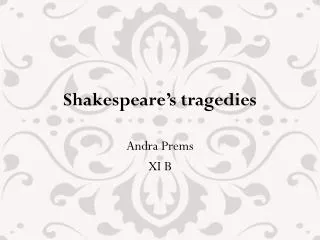 Shakespeare’s tragedies