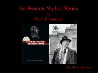 Im Westen Nichts Neues by Erich Remarque