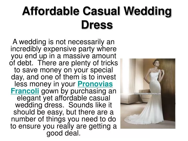 affordable casual wedding dress