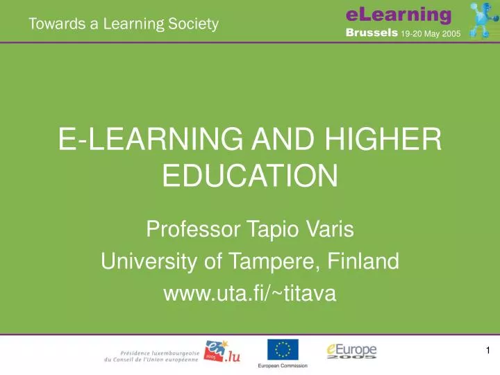 e learning and higher education
