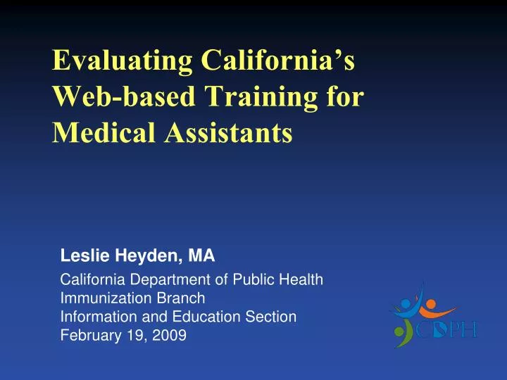 evaluating california s web based training for medical assistants