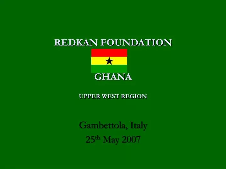 redkan foundation ghana upper west region
