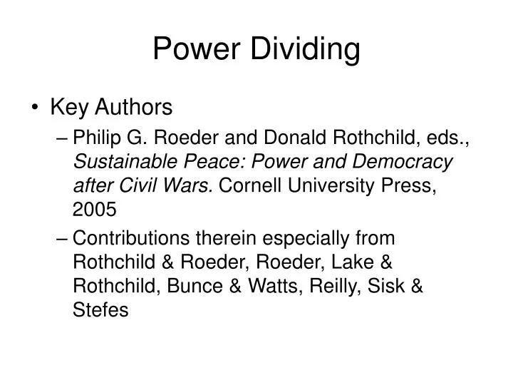 power dividing