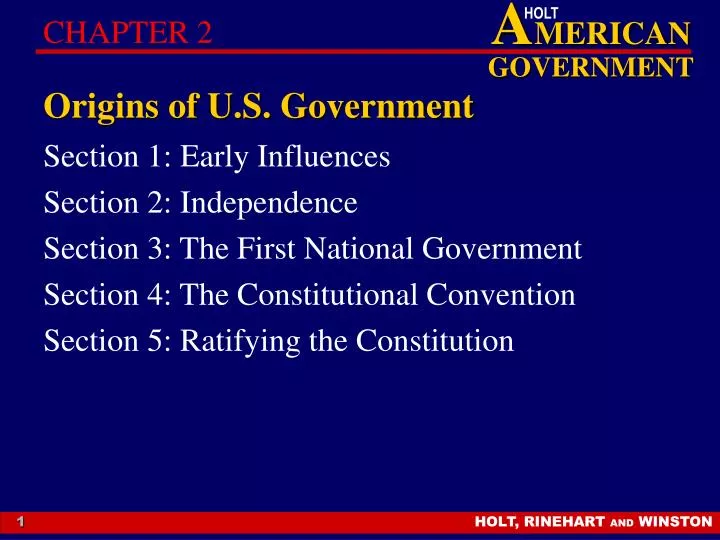 origins of u s government