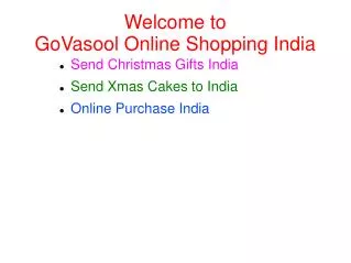 Send Christmas Flower Gifts and Cakes in India - GoVasool