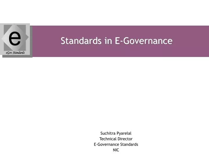 standards in e governance