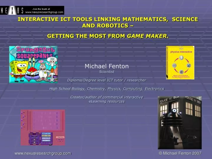 interactive ict tools linking mathematics science and robotics getting the most from game maker