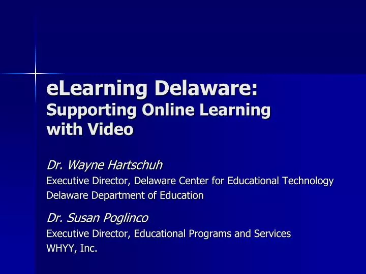 elearning delaware supporting online learning with video