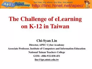 The Challenge of eLearning on K-12 in Taiwan