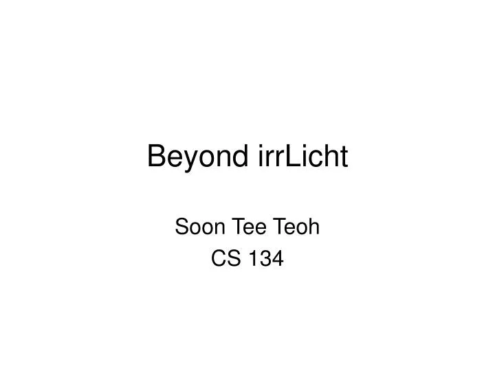 beyond irrlicht