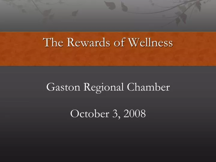 the rewards of wellness