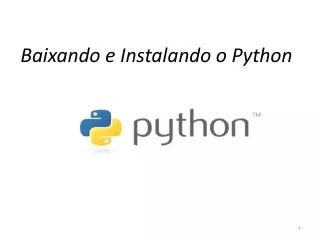 baixando e instalando o python