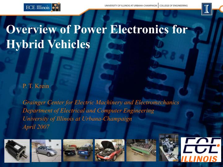 overview of power electronics for hybrid vehicles