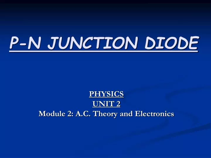 p n junction diode