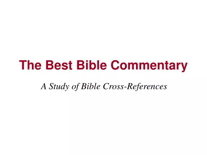 the best bible commentary