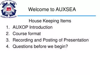 Welcome to AUXSEA