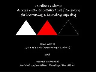 Te Niho Taniwha: A cross cultural collaborative framework for increasing e-Learning capacity