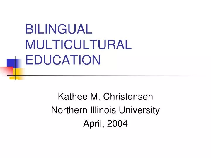 bilingual multicultural education