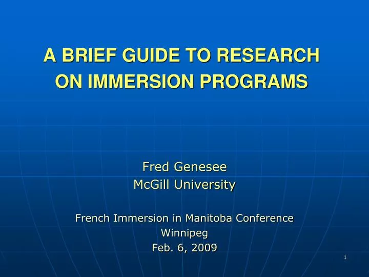 a brief guide to research on immersion programs