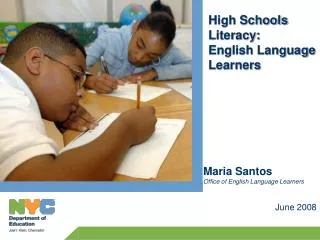 English Language Learners: demographics