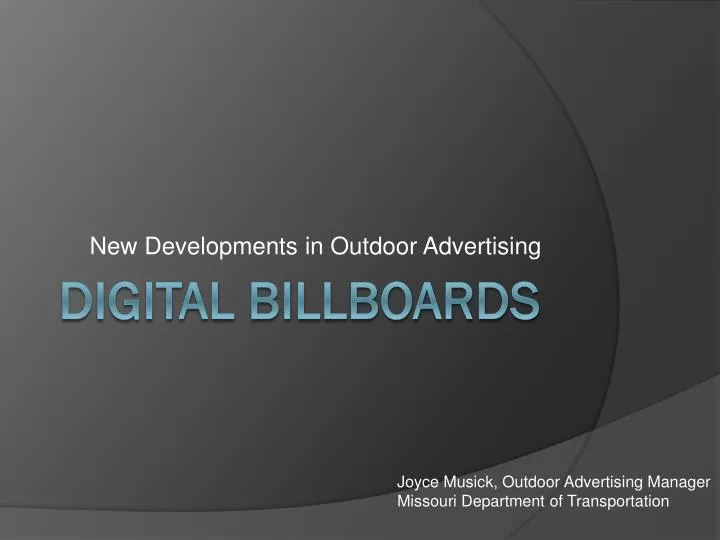 new developments in outdoor advertising