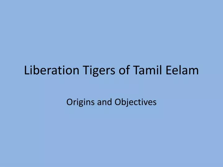 liberation tigers of tamil eelam