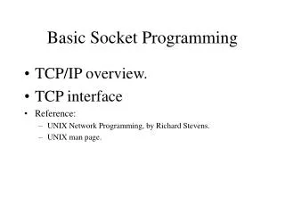 Basic Socket Programming