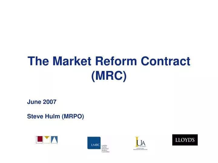 the market reform contract mrc