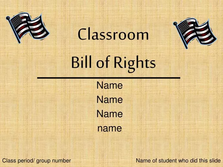 classroom bill of rights